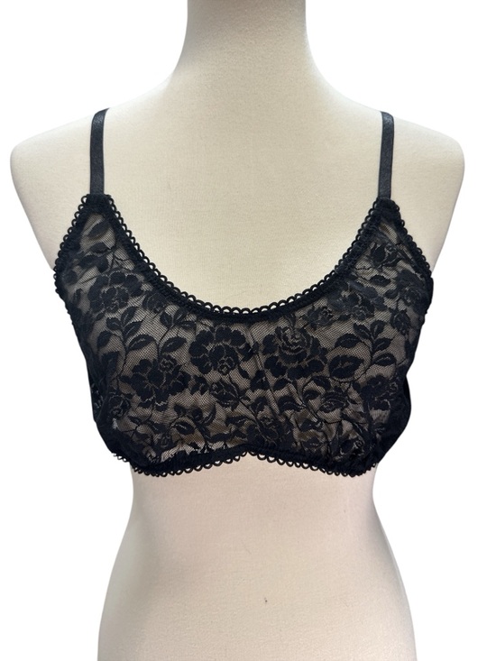 Free People Other - Free People Black Floral Lace Bralette #342